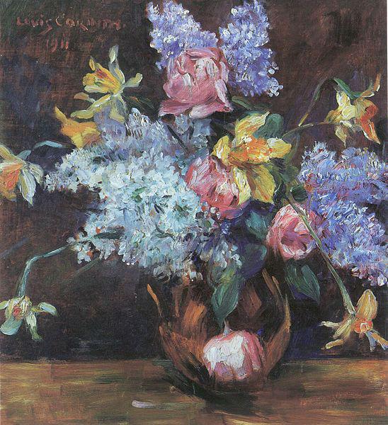 Lovis Corinth Rosen, Flieder und Osterglocken oil painting image